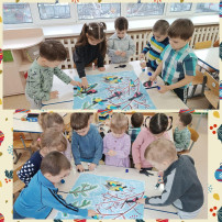 Коллективная аппликация Коллективная аппликация.